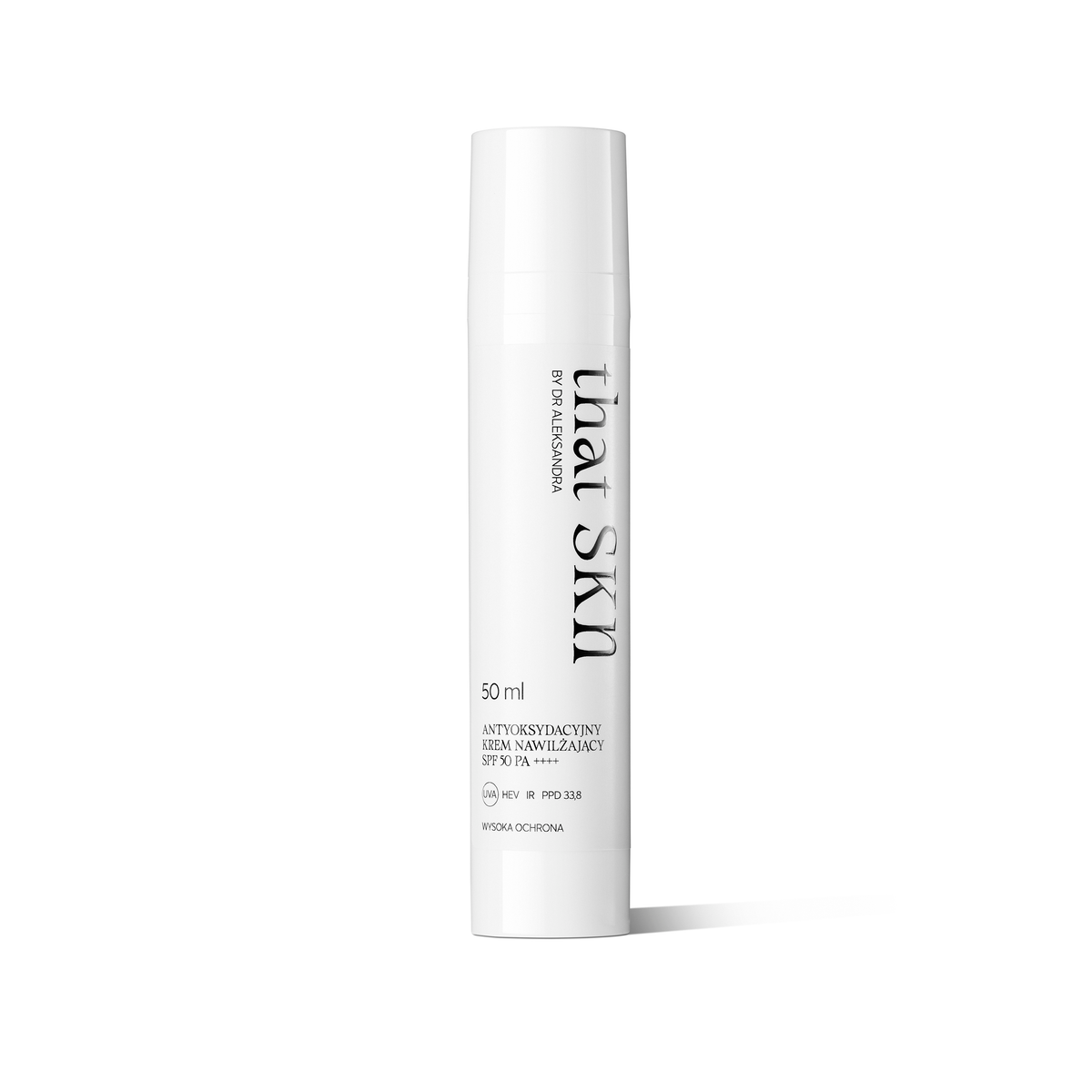 Antyoksydacyjny Krem Nawilżający SPF 50, PA ++++, HEV, IR
